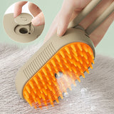 Pet Steam Brush 3 In 1 Electric Spray For Pet Massage & Grooming Comb Hair