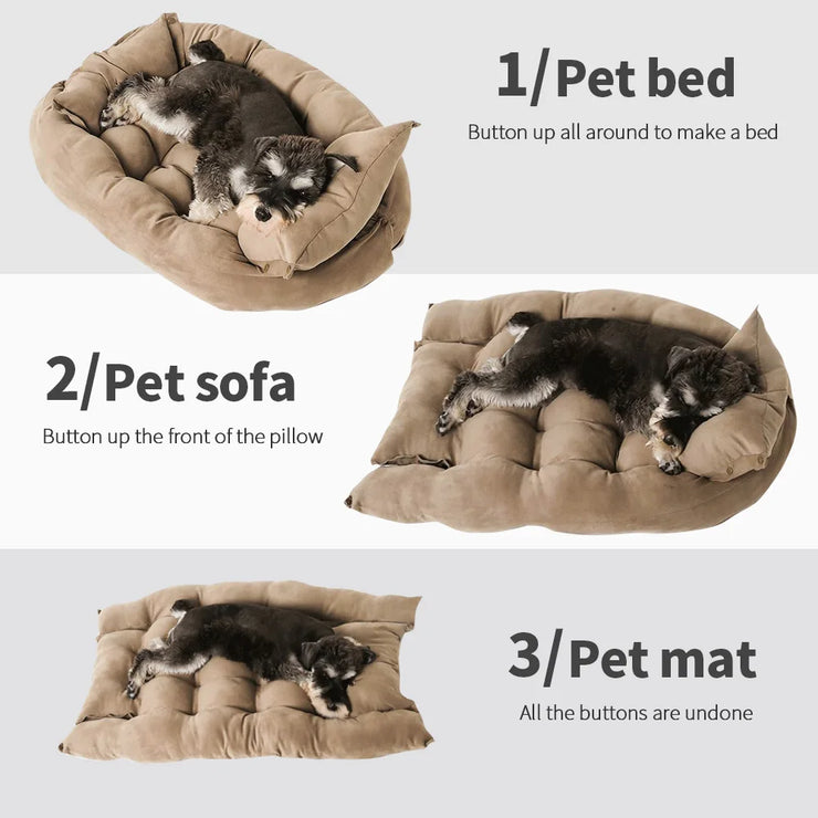 SnuggleNest 3-in-1 Pet Bed – Ultimate Comfort for Your Furry Friend