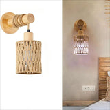 HempWeave Rustic Glow Wall Lamp – Embrace Countryside Elegance