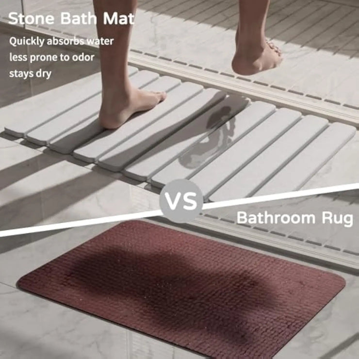 Luxury Quick-Dry Foldable Stone Bathroom Mat