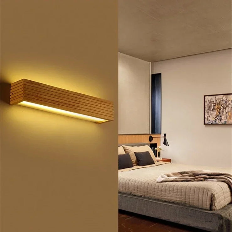 ZenWood LED Oak Wall Lamp – A Touch of Japanese Serenity