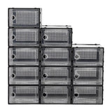 12-Pack Stackable Shoe Storage Box Organiser