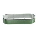 Green Gardens Oval-Shaped Galvanised Steel Raised Garden Bed – 240cm for Outdoor Vegetation