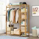 EcoStyle Bamboo Garment Rack with Shelves