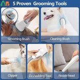 Pet Grooming Vacuum & Dog Grooming Kit with 2.3L Capacity Larger Pet Hair Dust Cup Dog Brush for Pet Hair Vacuum Cleaner