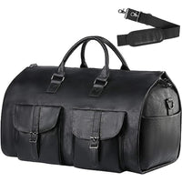 Soft Faux-Leather Duffel Weekend Travel Bag