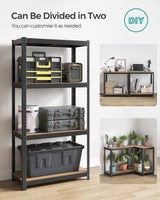 SONGMICS™ 4-Tier Heavy Duty Steel Shelving Units – Set of 2