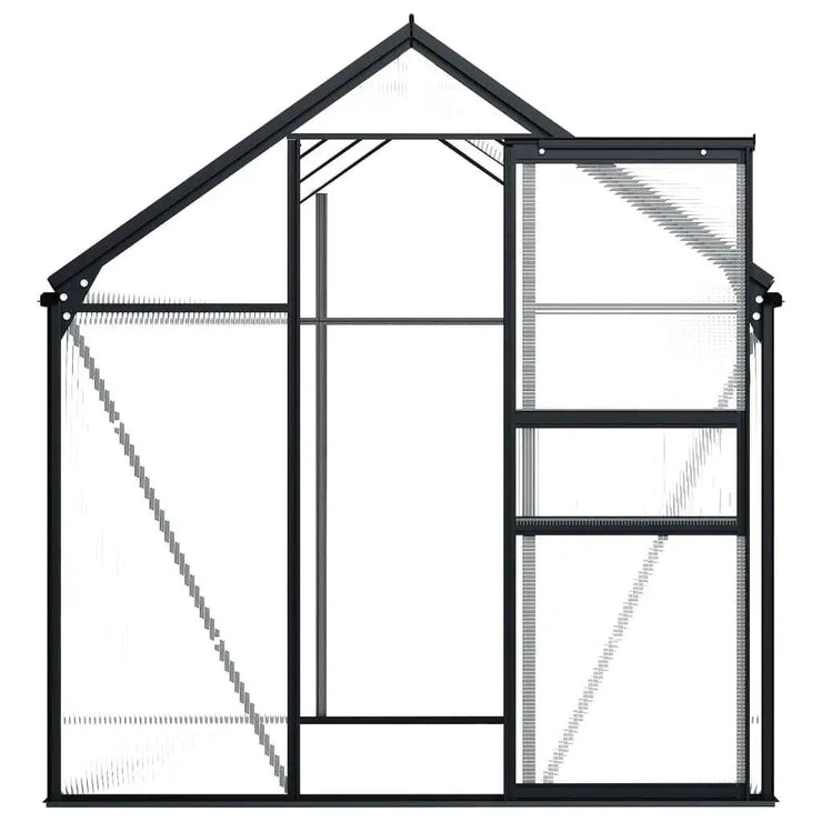 Anthracite Aluminium Greenhouse for All-Season Gardening