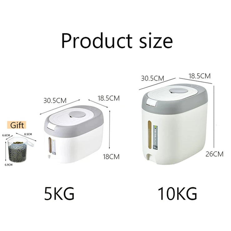 Premium Rice Dispenser & Food Storage Container (5KG/10KG)