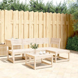 Modular Rustic 4-Piece Solid Pine Outdoor Lounge Set