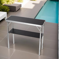 2-Tier Foldable Outdoor Bar Table