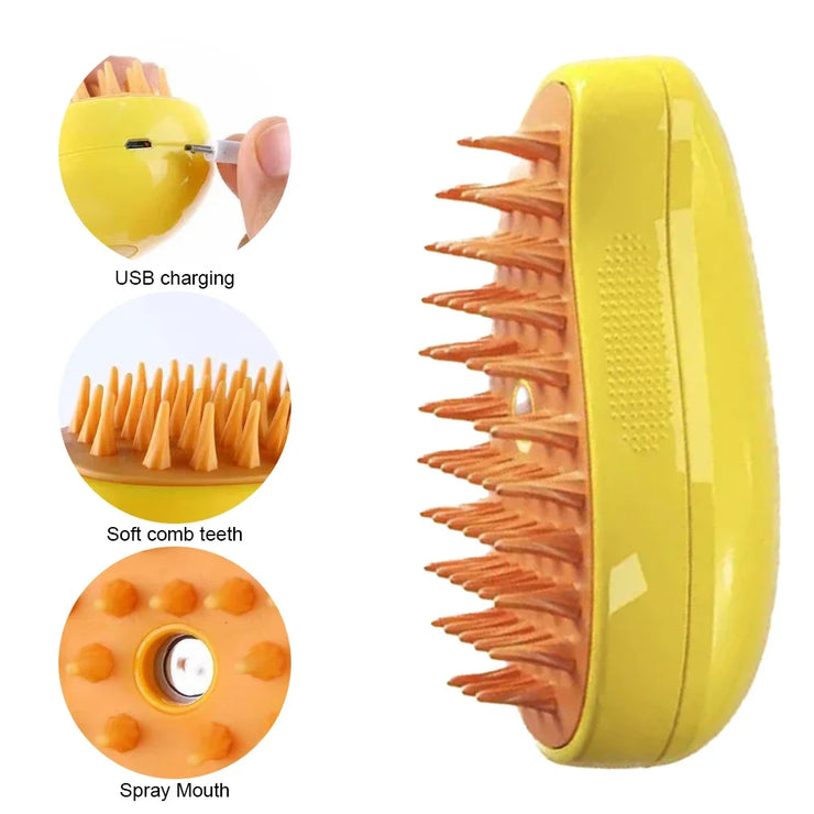 3-in-1 Pet Grooming Spray Brush