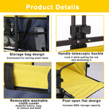 Foldable Camping Cart with Adjustable Table – 2-in-1 Picnic & Utility Trolley