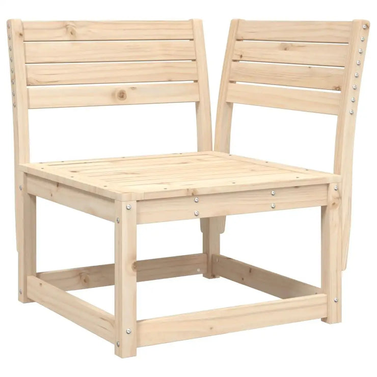 Modular Rustic 4-Piece Solid Pine Outdoor Lounge Set