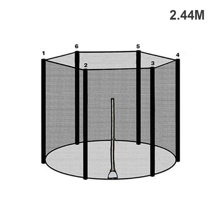 Trampoline Safety Net Enclosure with Zipper & Buckle Lock replacement – Anti-Fall Mesh for Secure Jumping Fun