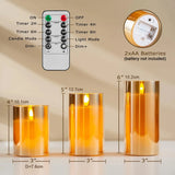 GlowAura LED Flameless Candle Set