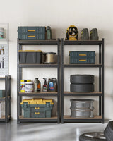 SONGMICS™ 4-Tier Heavy Duty Steel Shelving Units – Set of 2