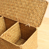 Hand Woven Storage Baskets With Dust Lids Storage