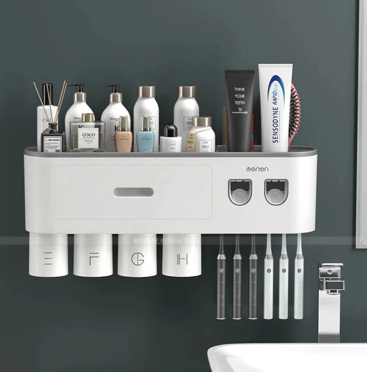 Toothbrush Holder -Automatic Toothpaste Squeezer