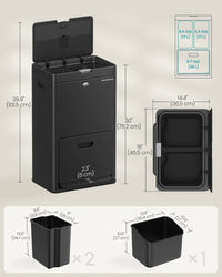 SONGMICS Vertical 3-Compartment Kitchen Bin – Smart Waste Management in Style