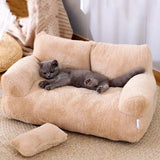 Luxury Plush Cat Sofa Bed – Winter Warm Nest for Cats & Small Dogs