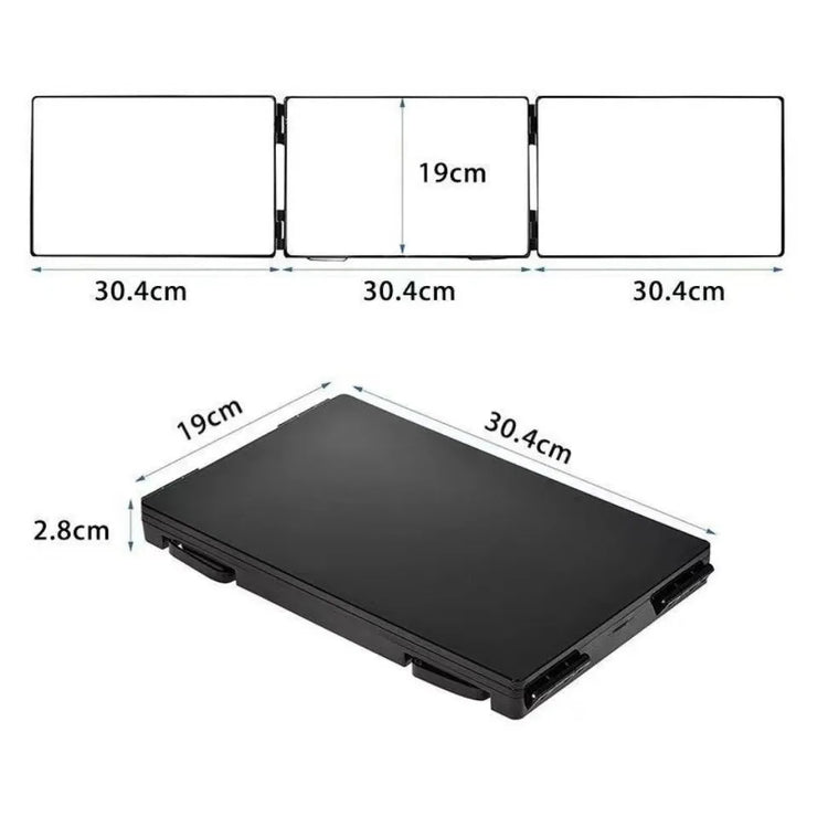 3-Way Folding Hanging Mirror – Portable, Space-Saving & Sleek Design