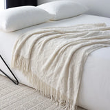 Knitted Bed Runner & Throw – Soft Woven Blanket for Beds, Sofas & Chairs