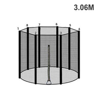 Trampoline Safety Net Enclosure with Zipper & Buckle Lock replacement – Anti-Fall Mesh for Secure Jumping Fun