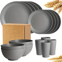 NatureBlend Wheat Straw Dinnerware Set