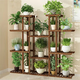 Grandeur 11-Tier Pine & wood Plant Stand