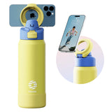 Magnetic Stainless Steel Sports Water Bottle & Device Holder