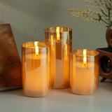 GlowAura LED Flameless Candle Set