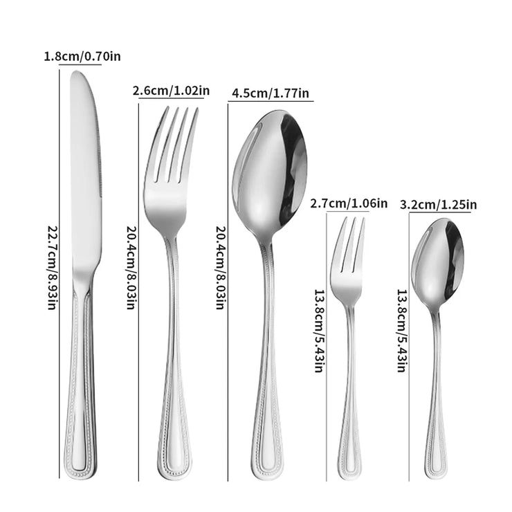 Shadowline Stainless Steel Tableware Set