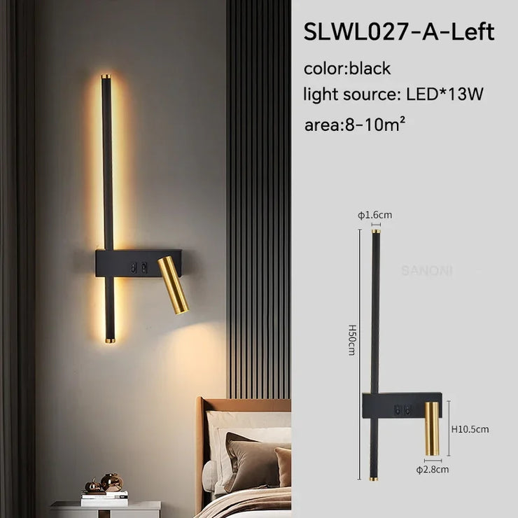 Modern Adjustable LED Wall Sconce – Stylish Bedside & Accent Wall Lighting