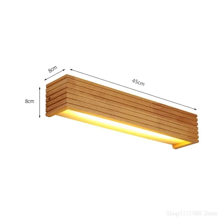 ZenWood LED Oak Wall Lamp – A Touch of Japanese Serenity