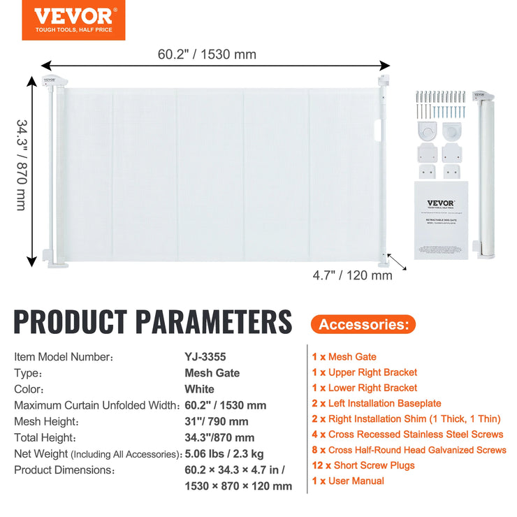 VEV Retractable Baby Gate – Safety and Convenience for Your Family