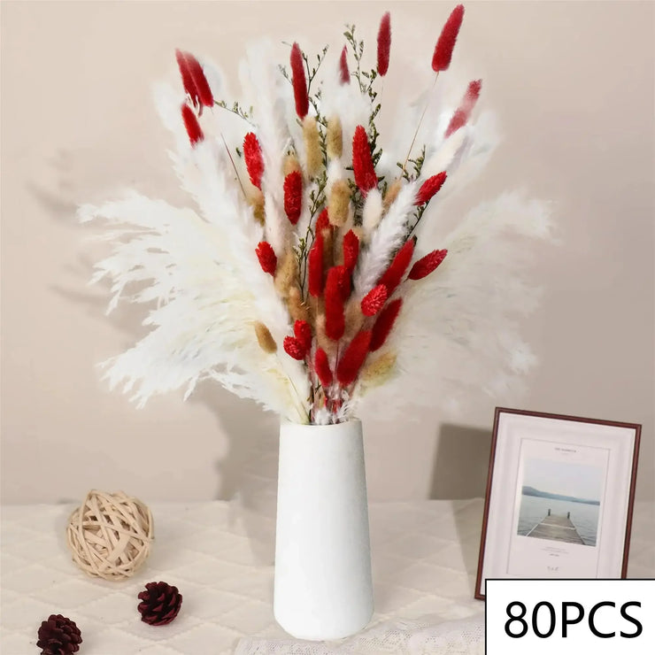 Boho Luxe Pampas Bouquet – 105pcs Dried Flower Arrangement