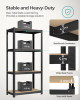 SONGMICS™ 4-Tier Heavy Duty Steel Shelving Units – Set of 2