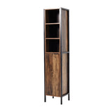 Single Door 5-Tier Tall Slim Storage Cabinet