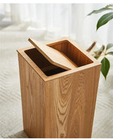 Japanese Wooden Stitched Trash Can