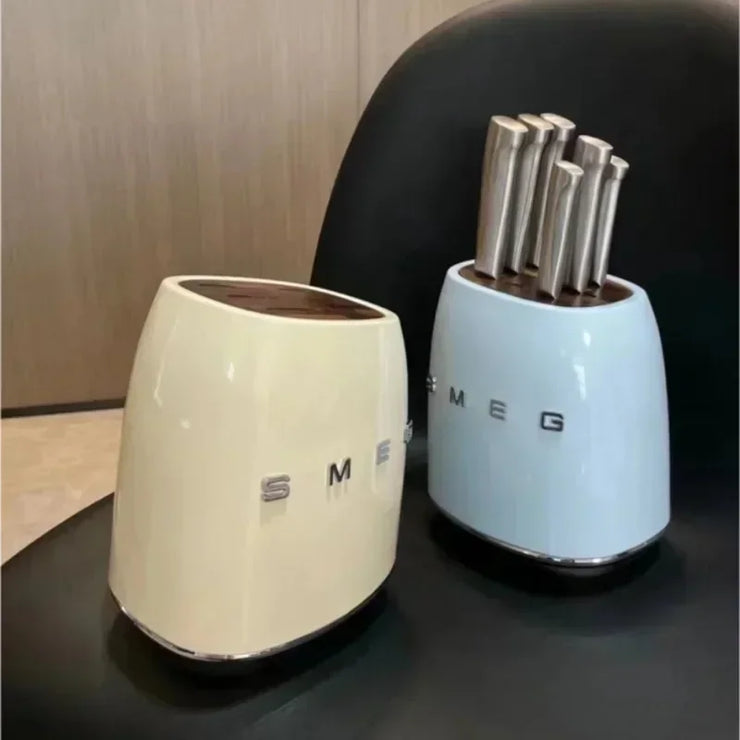 SMEG Retro Knife Holder, Knives & Mat