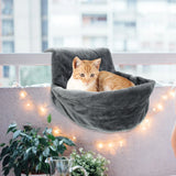 Hanging Radiator Cat Bed with Metal Frame - Luxury Warm Fleece Hammock for Cats