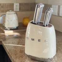 SMEG Retro Knife Holder, Knives & Mat