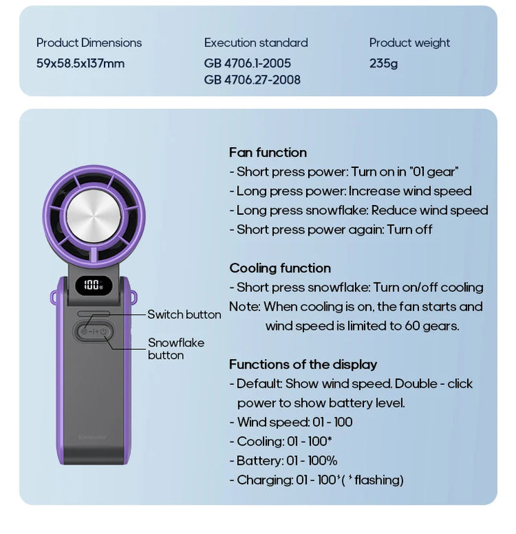 BreezeBolt™ Pocket Fan