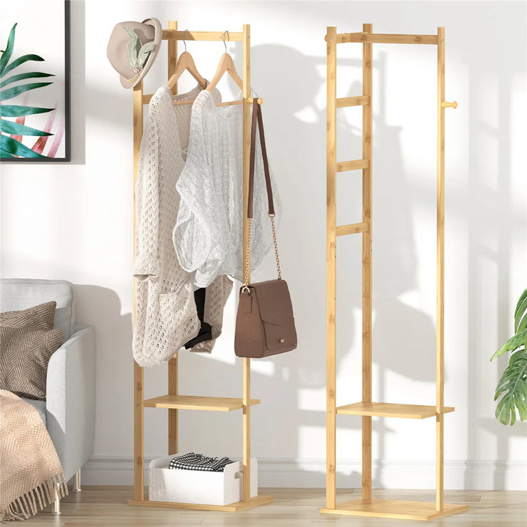 Bamboo Elegance Coat Tree – Minimalist Modern Storage Solution