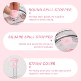 SipSavvy™ 7-Piece Pink Accessory Kit for Stanley Cup Tumbler – Custom Letter Set A–Z