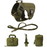 K9 Tactical Military Vest for Dogs – Training Harness & Leash Set for All Breeds