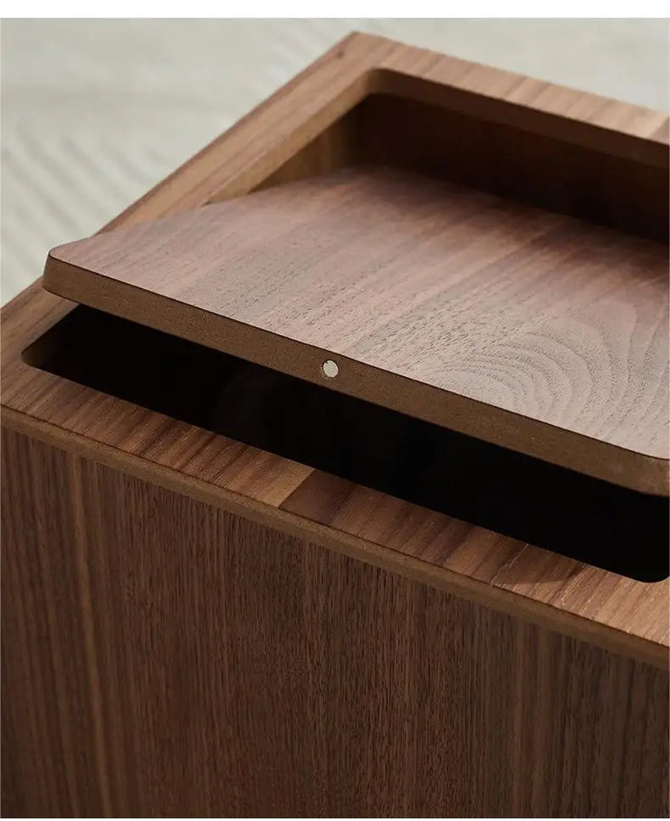 Japanese Wooden Stitched Trash Can