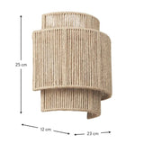 Retro Rattan Weaving Wall Lamp – Handcrafted Elegance