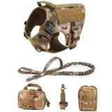 K9 Tactical Military Vest for Dogs – Training Harness & Leash Set for All Breeds